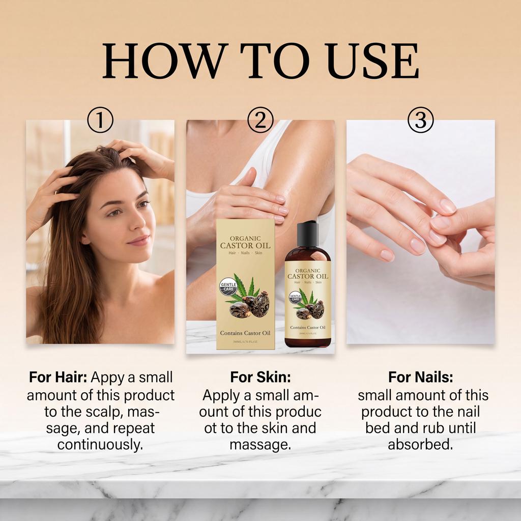 Body Care Castor Oil: Skin Care, Moisturizing, Hydrating, Even Skin Tone, Soft Skin Feel, Easy Absorption