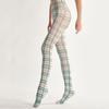 Women Sexy Tights Socks Translucent High Waist Pantyhose Plaids Print Silk Stockings Colourful Plaids Printing Stockings