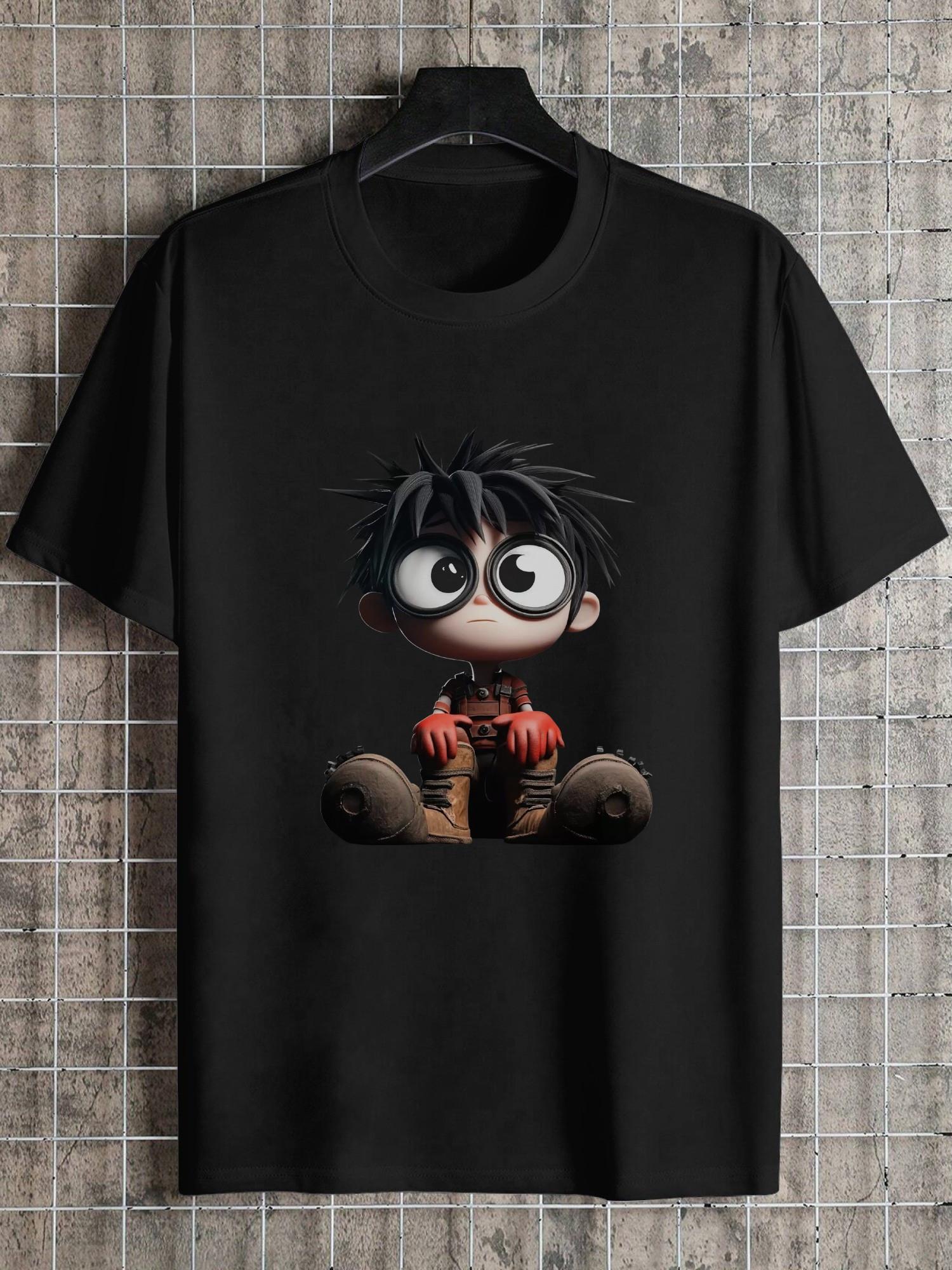 

1pc Robotic Cute Cartoon Oversized T-shirt S