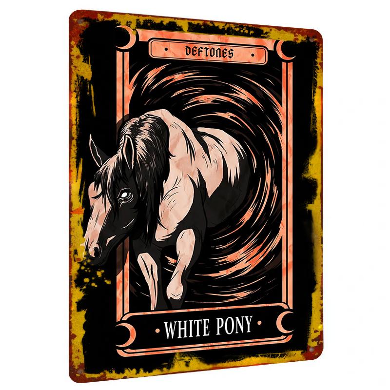 

Deftones White Pony Album Art Metal Wall Decor Vintage Music Poster for Home Bar Decoration 20x30cm（7.8x11.8inch）