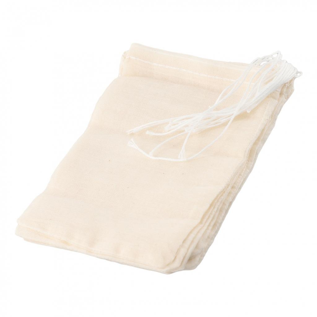 Drawstring Empty Tea Filter Bags Cooking Spice Separate Loose Tea Pouch*10pcs