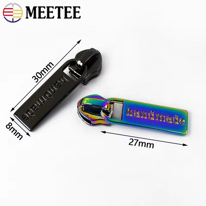 5/10/20Pcs Meetee 5# Zipper Puller for Nylon Zip Tapes Repair Garment Bag Zips Sliders Head DIY Zippers Pull Sewing Accessories