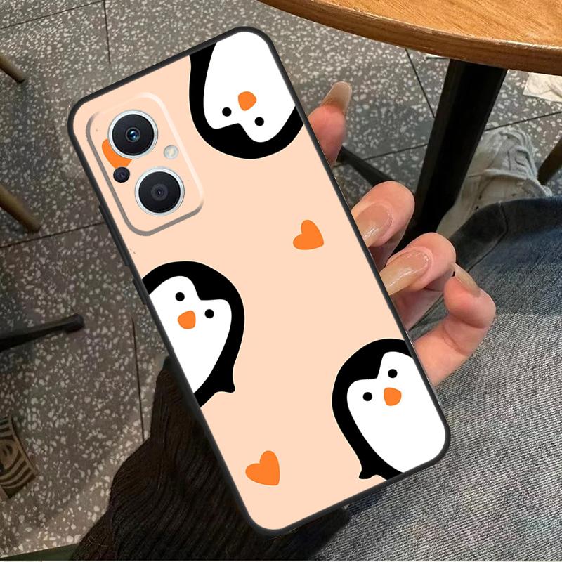 

Cute Kawaii Penguin Case For OPPO Find X6 Pro X3 X2 Neo X5 Lite OPPO Reno 6 Lite 4 5 7 8 10 8T 5Z 2Z 4Z Coque OPPO Reno7 4G
