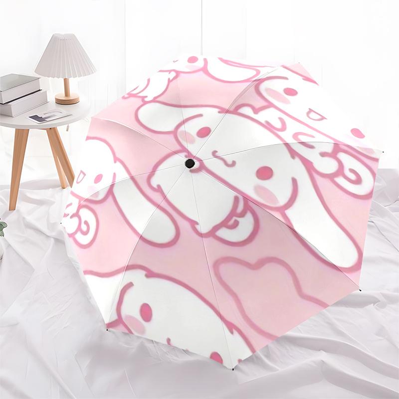 1pc Cinnamoroll Automatic Opening Umbrella with Portable Tri-Fold Design, 8-Bone Iron Frame Outdoor Umbrella, Perfect Gift for Fans, Travelers, Daily