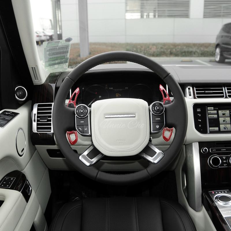 For Range Rover Sport Vogue Discovery 2010- Paddle Shifters Imitation Carbon Fiber Steering Wheel Shift Paddles Car Styling