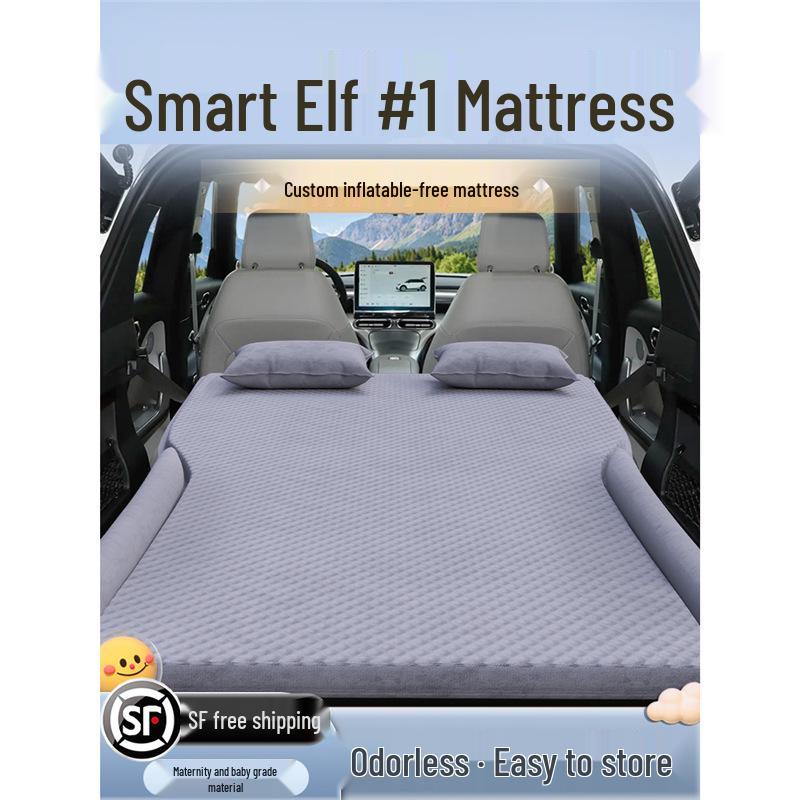 Smart Elf #1 Car Mattress: Trunk, Rear Seat Inflatable Sleeping Mat, Air Mattress for Smart One Car