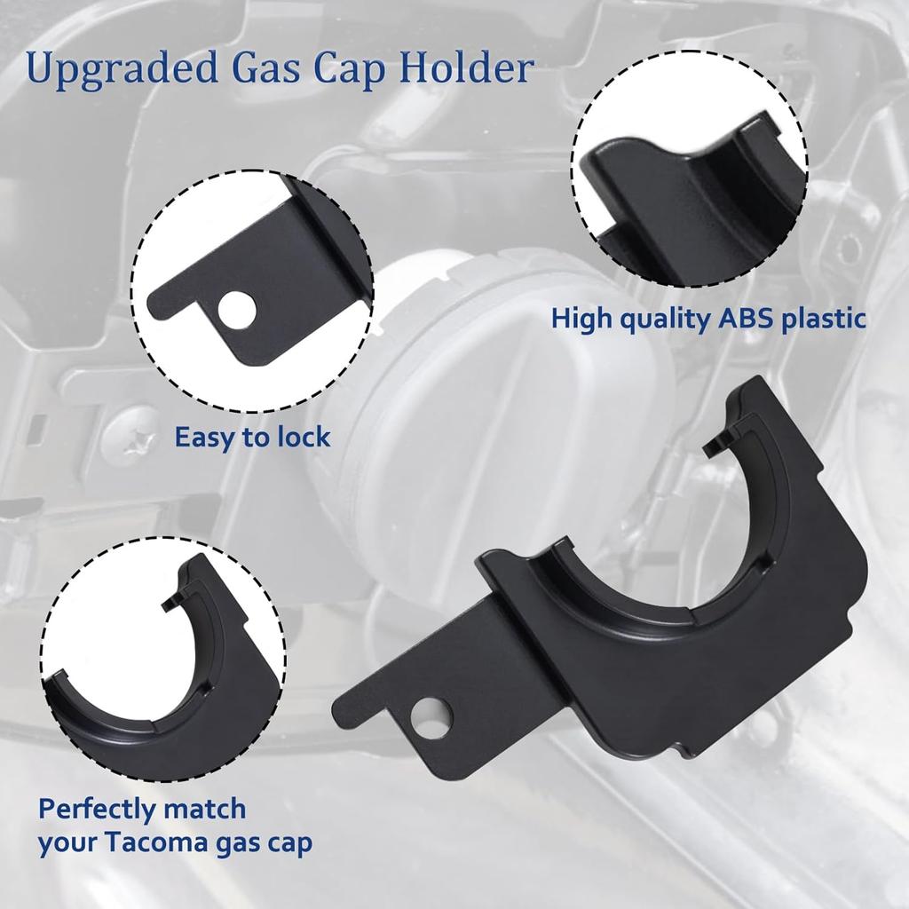 JDMCAR Gas Cap Holder Compatible with Toyota Tacoma Accessories 2016- Fuel Cap Holder, Durable Gas Cap Holder - Black