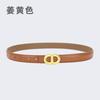 Ladies Belt Letter Alloy Buckle Simple Decorative Belt Leather Student Daily Casual Wear