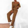 Women S Casual Lazy Design Three Piece Set Coat Strap Pants