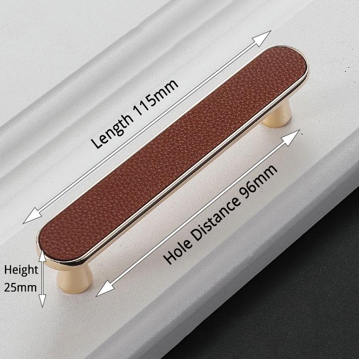 KAK Vintage Leather Cabinet Knobs and Handles Wardrobe Kitchen Cupboard Door Pulls European Zinc Alloy Furniture Handle Hardware