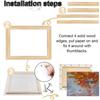 15x15cm Solid Pine Wood Canvas Frames for Oil Paintings Poster Prints DIY Picture Inner Frame