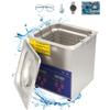 Industrial Ultrasonic Cleaner Digital Stainless Steel Heater Timer Cleaning Equipment 2L PS‑10A