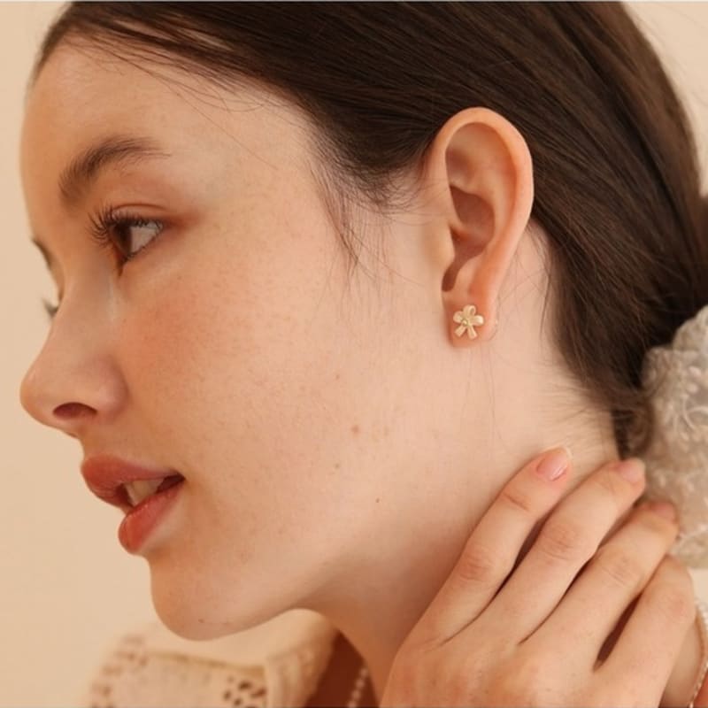 Dana Burton Silk Floral Alice Mini Earrings