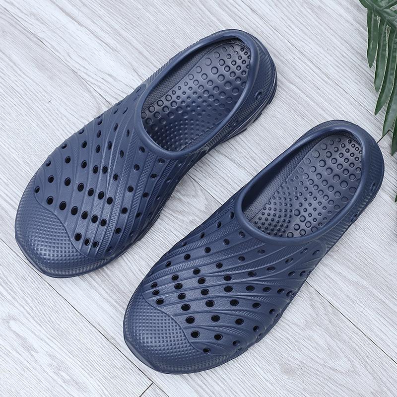2025 Summer Large Size Hole Shoes Men's Shoes Casual Fashion Platform Non-slip Beach Sandals Light Foot Driving Shoes