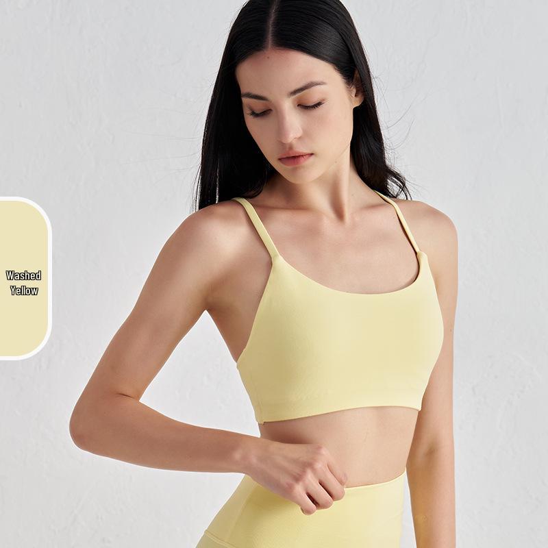 

Топ для йоги Nude Feeling со съемными вкладышами - Женский топ на тонких бретелях с U-образным вырезом S