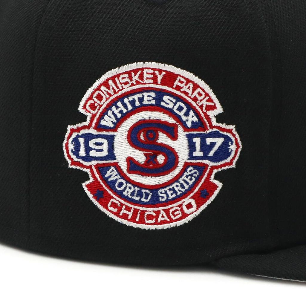 New Era 59FIFTY Cap MLB Chicago White Sox CWS Black Side Patch Under ONSPOTZ and Side Flat Summer Sun UV Stylish (70808786, NER35C7098) 2, Black,