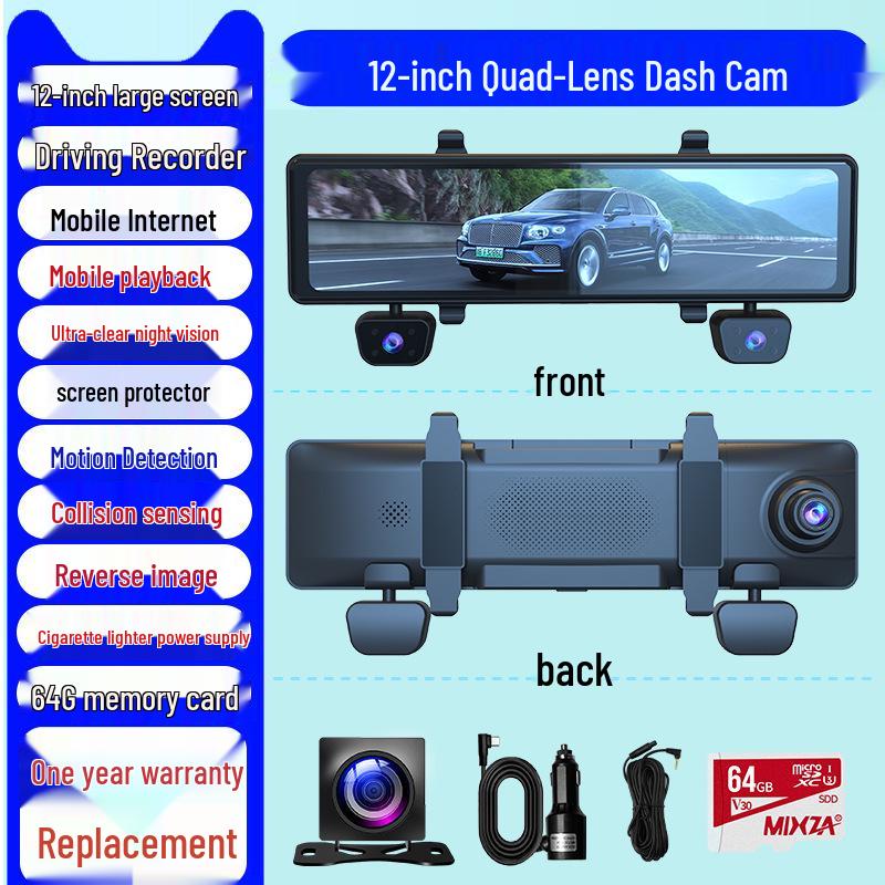 2025 Wireless 360° Dash Cam with Sentinel Mode & 24-Hour Parking Monitoring