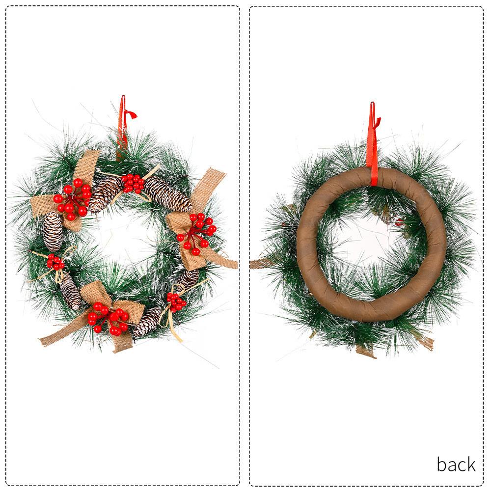 Beautiful Wreath Christmas With Artistic Pine Cone Design And Elegant Red Bow For Cheerful Decor