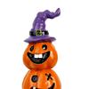 Festive Halloween Room Decor Pumpkin Statue, Resin Spooky Face Figurine for Durable Art Indoor Tabletop, Tiered Tray, Party, Home Hand Painted Crafts
