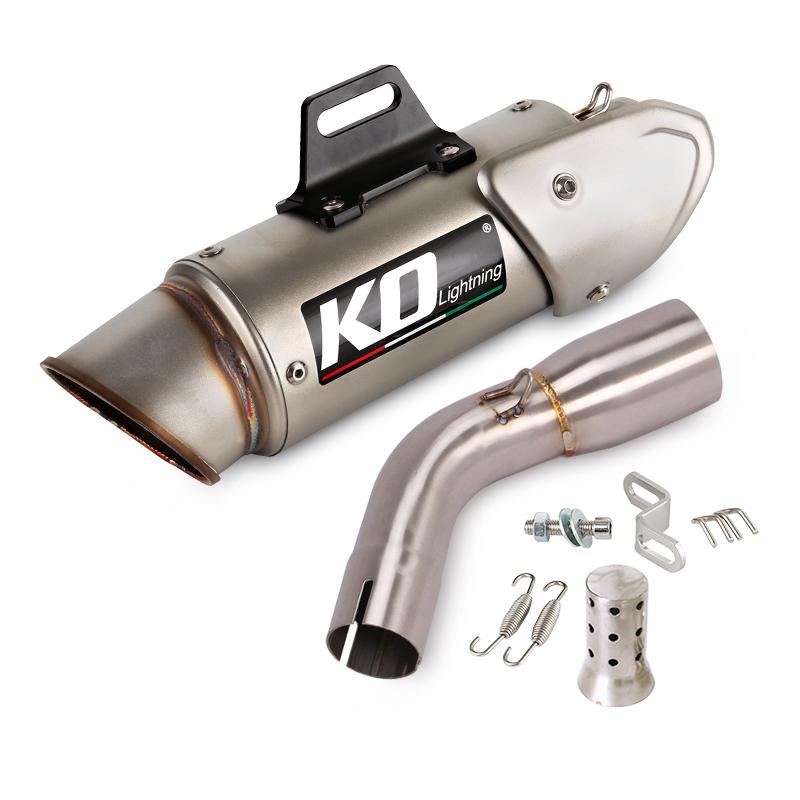 Mid Pipe Link Tube For SUZUKI SV 650 2016-2023 Motorcycle Exhaust Slip On Stainless Steel Connect Muffler Baffle