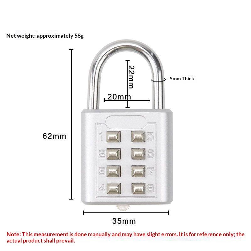 Metal Color Key Password Padlock Blind Mechanical Password Lock Gym Lock Luggage Bag Backpack Padlock