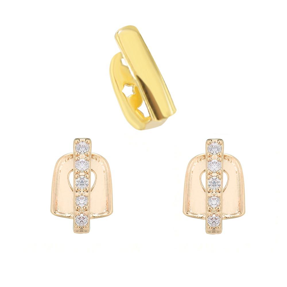 3/5 ks Bling Hip Hop Zubní Grillz Punk Jednoduché Zubní Rovnátka Trendy Jednoduché Klipy Grillz Párty