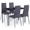 Day and Night - Day and Night Dining Table and Chairs Set 5 Pieces Gray