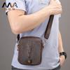 Fashionable Business Men's Bag New Top Layer Cowhide Personalized Diagonal Cross Men's Bag Crocodile Pattern Shoulder Bag