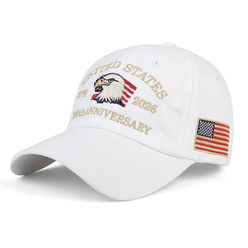 1pc Unisex Embroidered Baseball Cap for American 250th Anniversary 1776-2026 Baseball Caps Eagle Pattern Outdoor Casual Dad Hats