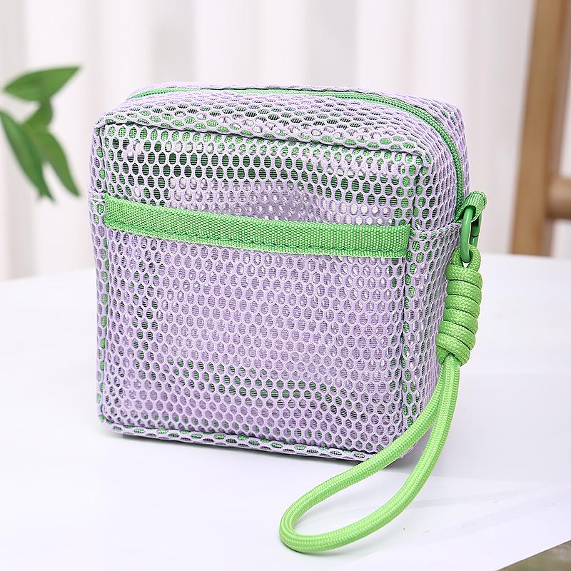 Dopamine Portable Mesh Storage Bag - Compact Multipurpose Makeup and Essentials Organizer