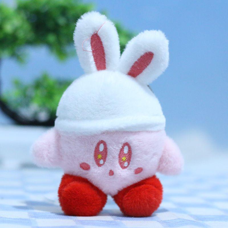 Cute Kirby Dress-Up Bunny Keychain Plush Toy Doll Bag Charm Doll 12cm розовый