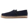 Suede Leather Round Toe Lace-Up Casual Espadrilles Fisherman Shoes Men Shoes Navy-Blue X4S032XR339N151