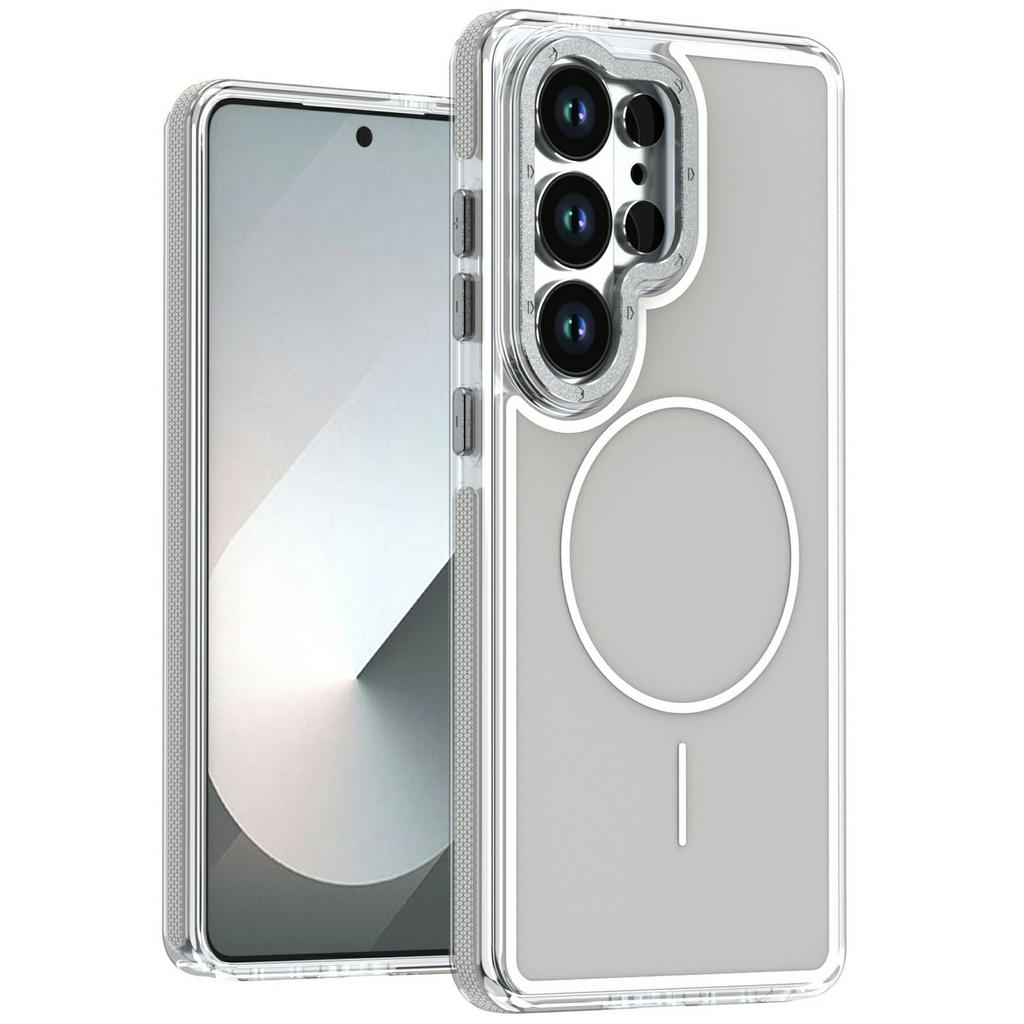 For Samsung Galaxy S26 Ultra Magnetic Case Dual Color Shockproof TPU PC Phone Cover