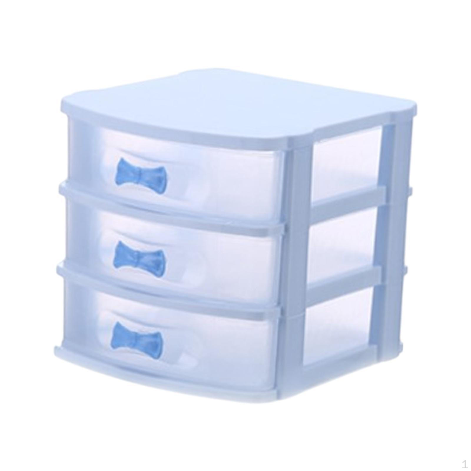 

Мини-органайзер для ящиков, держатель для хранения бисерных украшений, маленький с ящиками для Blue 3 Tier