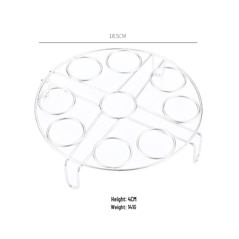 304 Stainless Steel 9-Hole Steamer Rack Set (2-Pack)