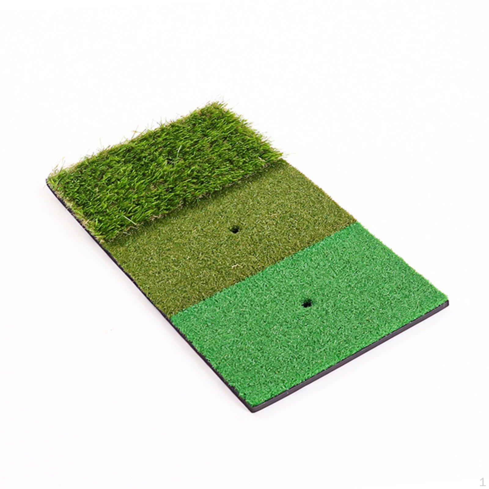 TripleSurface Golf Practice Mat NonSlip Rubber Base turf Portable Sports Training
