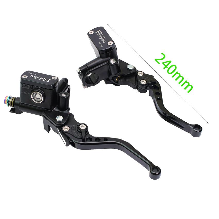 One Pair 14mm Piston Moto Bike Hydraulic Clutch Lever Right Hand Brake Master Cylinder Pump Lever 22mm Universal Street Pit Bike