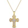 Cross Zircon Light Luxury Temperament Gorgeous Full Diamond Necklace Female Versatile Collarbone Chain Titanium Steel Chain