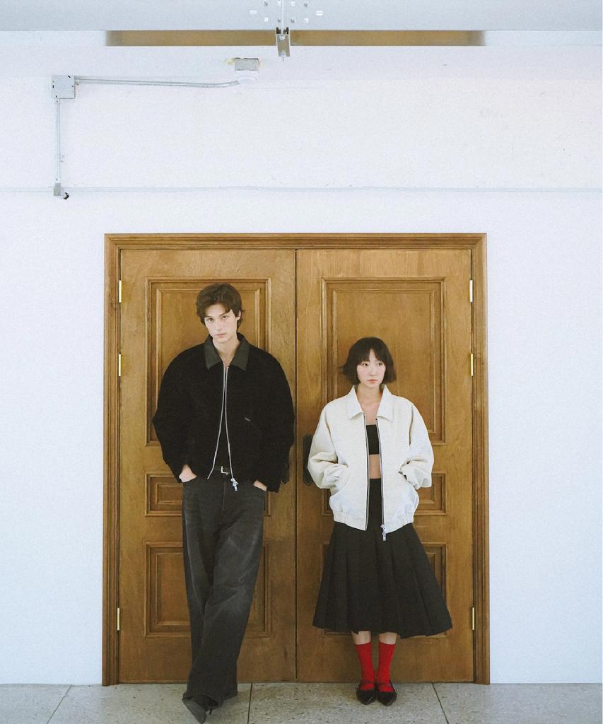 Leunnet Velvet Mute Denim Jacket / Ivory
