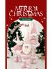 Pink Sequin Snowman Plush Toy: Retractable Christmas Decoration for Windows