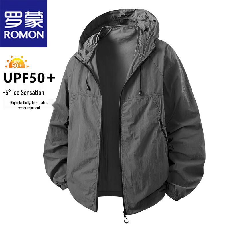 ROMON Men's Lightweight Sun Protection Hooded Jacket