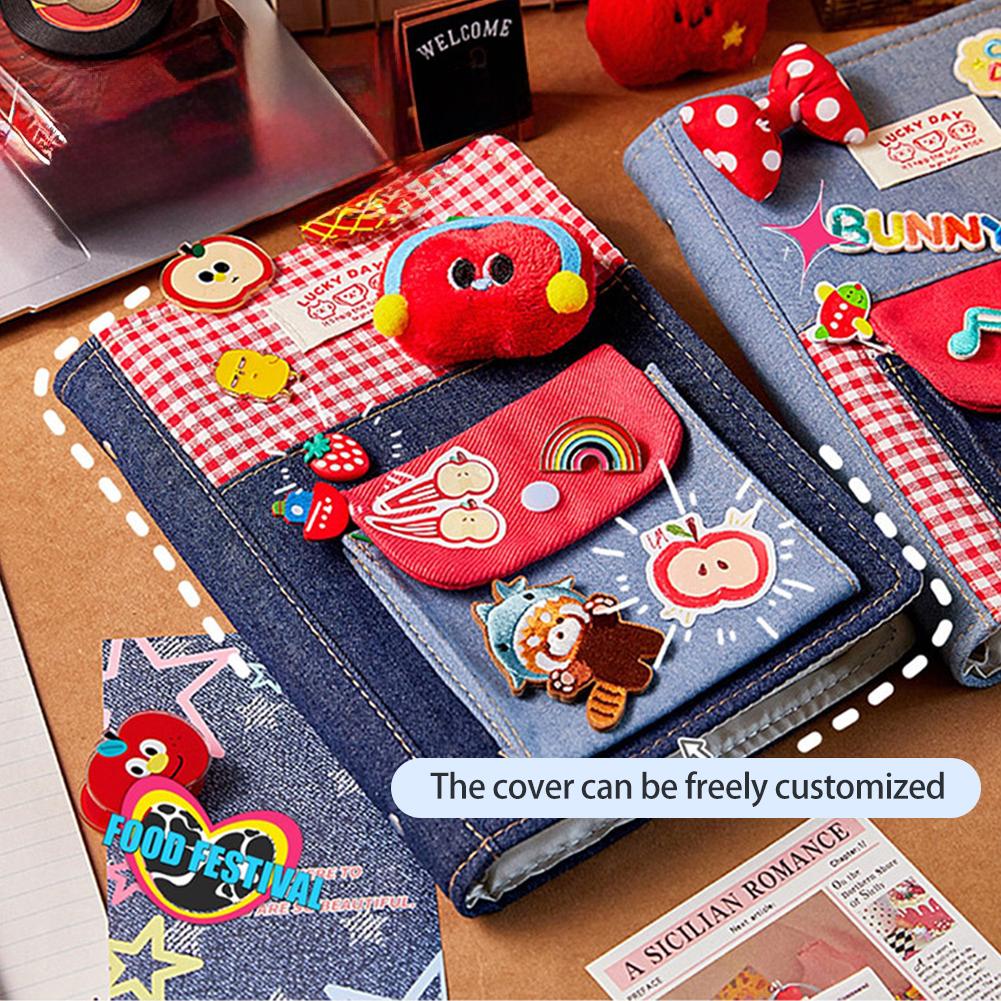 Denim Cloth Notebook Diary DIY Journal Notebook Scrapbook School Study Stationery Gift For Kids Students