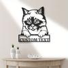 Custom Birman Cat Metal Tin Sign, Classic Wall Art Decor, Personalized Name Plate