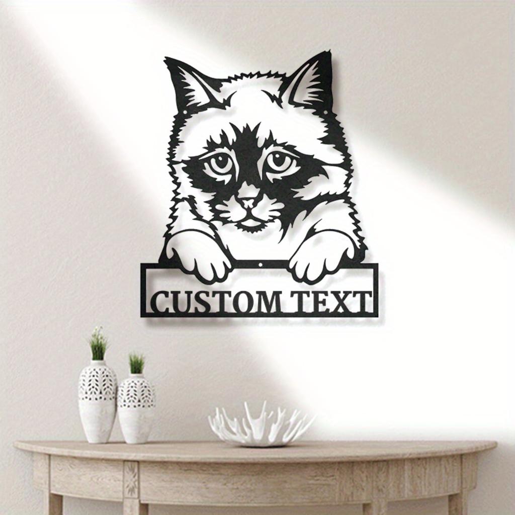 Custom Birman Cat Metal Tin Sign, Classic Wall Art Decor, Personalized Name Plate