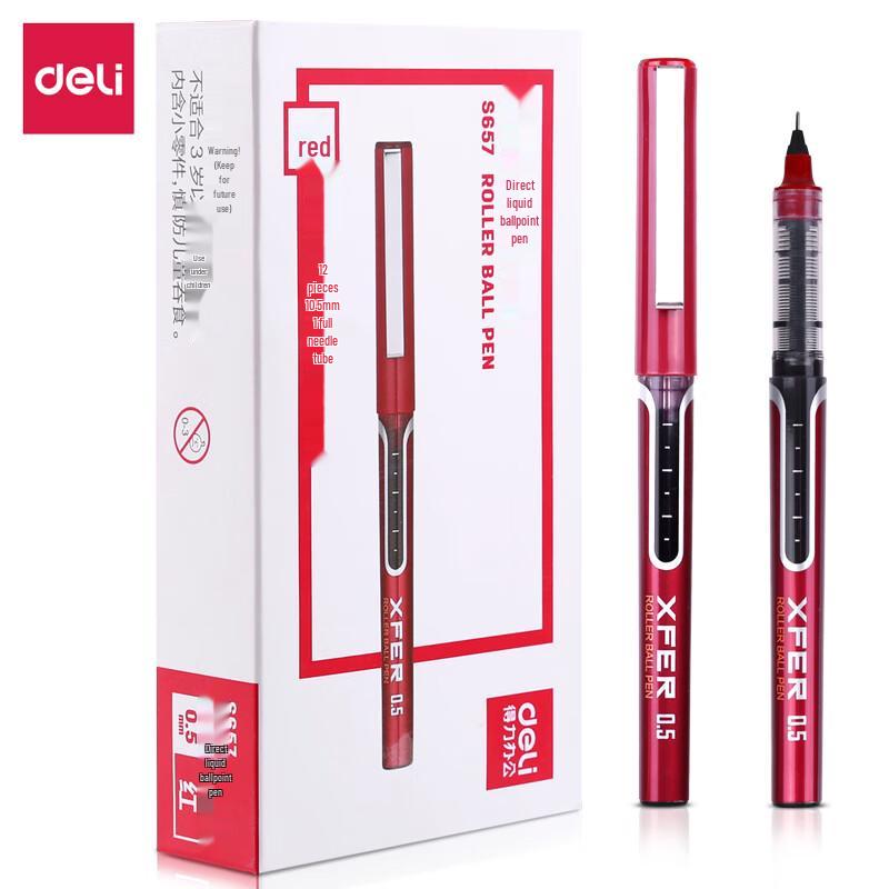 Deli Business Liquid Ink Pen красный