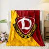 Rote und Gelbe Dresden Logo Decke für alle Jahreszeiten Decke Mittagspause Überwurf Geschenk