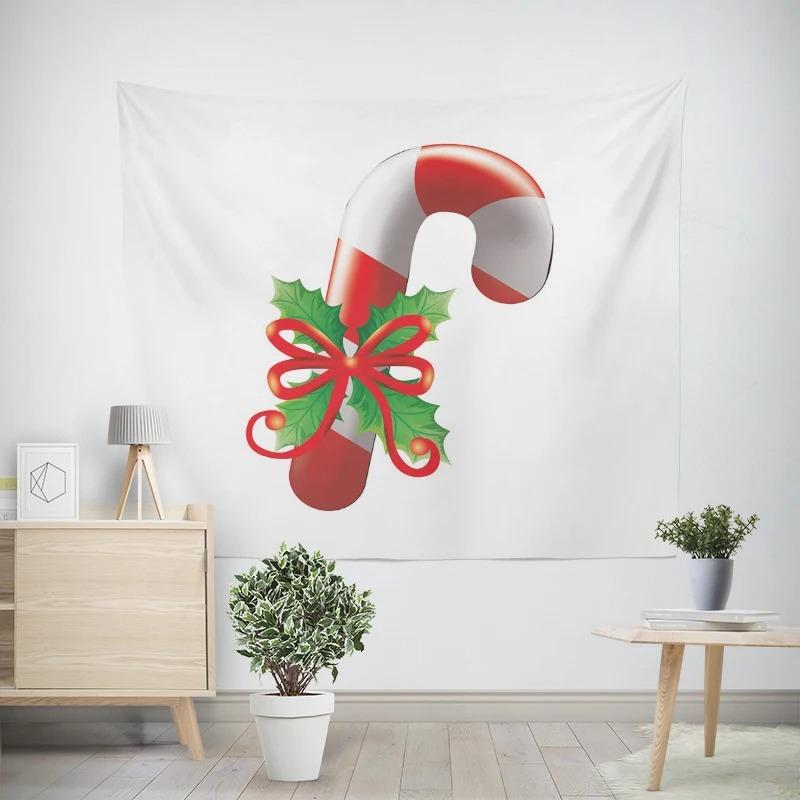 

Рождественский новогодний узор конфет для гостиной и спальни, декоративный гобелен 100x75cm