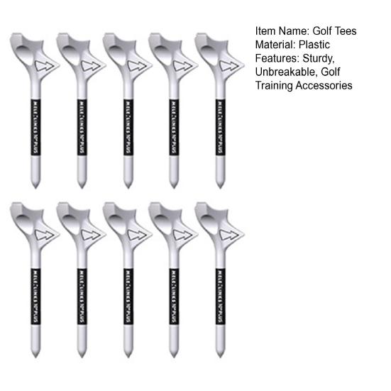 10Pcs Golf Tees Wear Resistant Portable Oblique Insertion Decrease Friction Professional Increase Distance Compact 10 Degrees Golf Ball