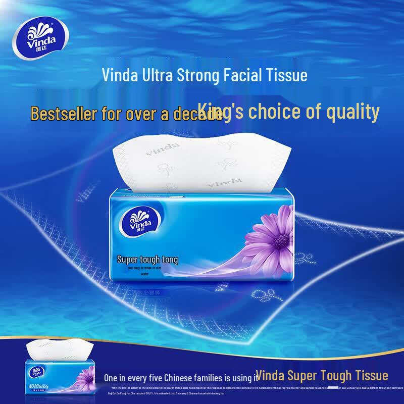 Vinda Gesichtstücher 3-lagig 130 Blatt x 6 Packungen + Slipeinlagen Bundle