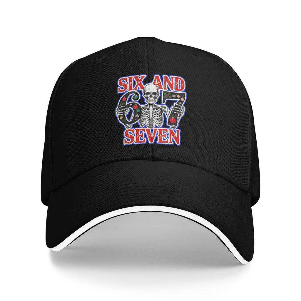 6 7 Christmas Skeleton Baseball Cap Fashion Hip Hop Hats Spring Couple Women Kpop Rock Baseball Caps